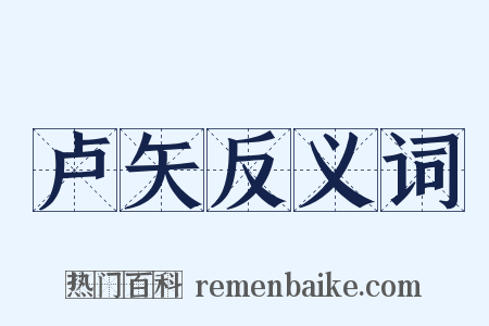 卢矢反义词是什么意思的图片